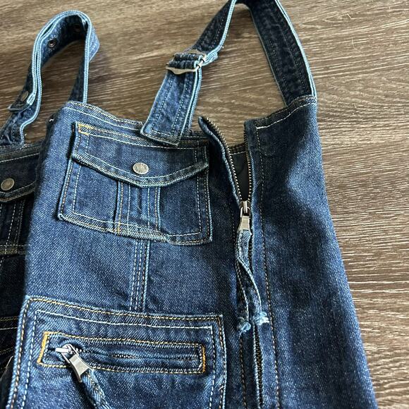 NWOT Jaded London Denim Corset Top Lace-Up Utility Pocket Y2K Jean Bustier US 6 - Picture 6 of 16